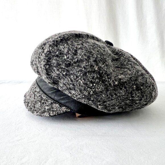Newsboy Cap Style Hat, by Giovannio New York Salt & Pepper Polyester Blend, New! - Picture 4 of 16